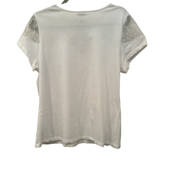 NWOT Cabi Flirt Unconventional Lace Blouse Top Romantic Feminine Sheer Sz Med - Picture 3 of 8